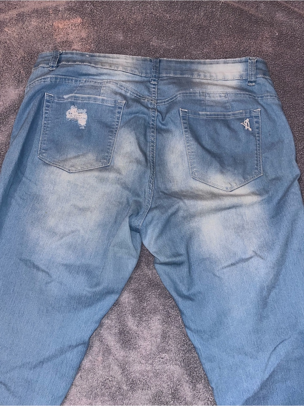 VIP Light Blue Ripped Skinny Jeans - Picture 4 of 5